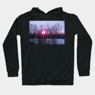 Winter Sunrise Art Photography Snowy Nature's Beauty Season Winter Hoodie